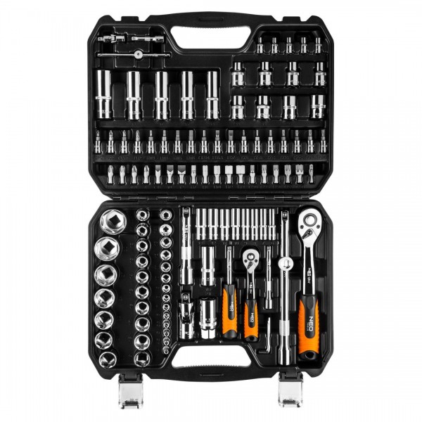 NEO TOOLS Σετ καστάνια με καρυδάκια και κλειδιά 1/2" & 1/4" 126 τεμ. 08-666