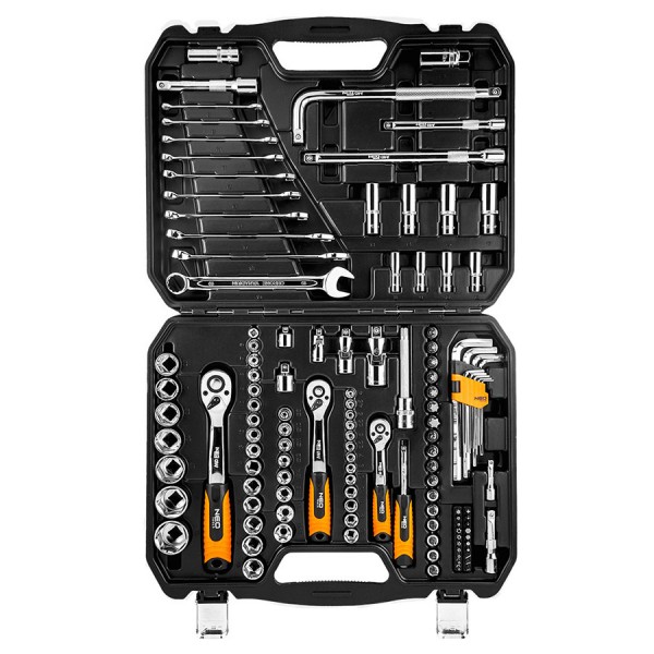 NEO TOOLS Καστάνια & Καρυδάκια 1/2'', 3/8" & 1/4'' σετ 126τμχ 08-667