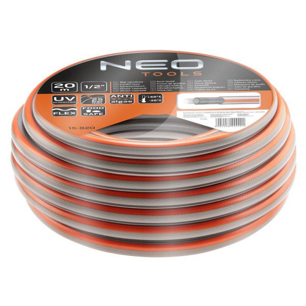 NEO TOOLS Λάστιχο ποτίσματος OPTIMA 1/2" 20m 15-820
